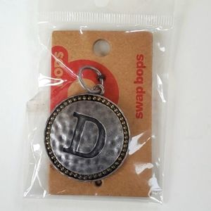 Boutique Swap Bops Adornment Charm Large Circle D Any Necklace or Bracelet